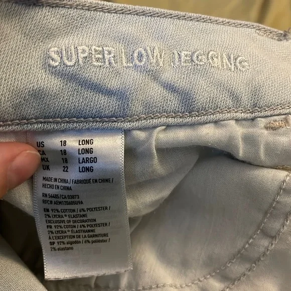 American Eagle Super Low Jegging (18 Long) - Picture 4 of 8